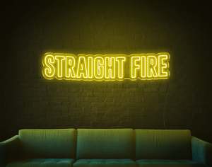 Neon Signs For Girls: Straight Fire LED Neon Sign