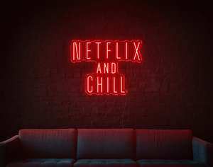 Symbol Neon Signs: Netflix And Chill LED Neon Sign