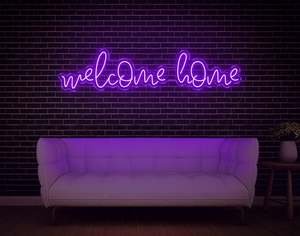Mancave Neon Signs: Welcome Home LED Neon Sign