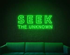 Mancave Neon Signs: Seek The Unknown LED Neon Sign