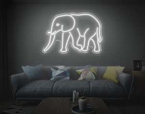 Mancave Neon Signs: Elephant LED Neon Sign