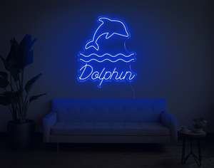 Mancave Neon Signs: Dolphin LED Neon Sign