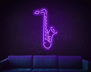 Mancave Neon Signs: Saxophone LED Neon Sign