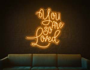 Location Neon Signs: You Are So Loved LED Neon Sign