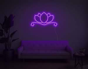 Flower Plant Neon Signs: Lotus Flower LED Neon Sign