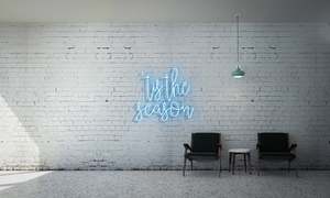 Christmas Neon Signs: Tis the Season Black