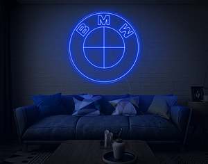 Car Neon Signs: BMW Logo LED Neon Sign