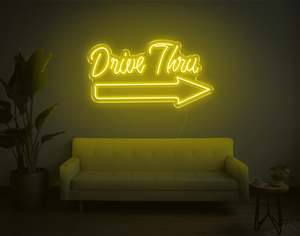 Restaurant Neon Signs: Drive Thru LED Neon Sign