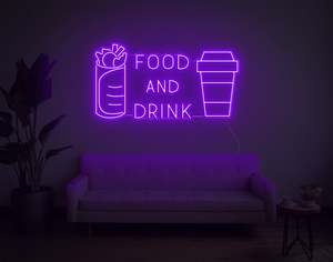 Restaurant Neon Signs: Food and Drink LED Neon Sign