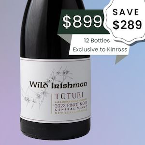 Wild Irishman 'Tūturi' Pinot Noir 2023 - 12 bottles case special