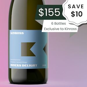 6 Bottle Case Special - Kinross 'Miners Delight' Gibbston Gewürztraminer 2022