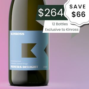 12 Bottle Case Special - Kinross 'Miners Delight' Gibbston Gewürztraminer 2022
