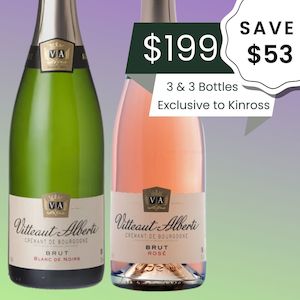 Subscriptions: Crémant de Bourgogne Vitteaut-Alberti Half Rosé & half Blanc de Noirs (NZ only) - 6 bottles Subscription & case special