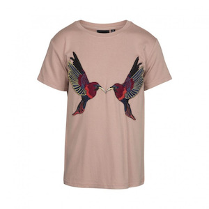 Clothing: Petit by Sofie Schnoor Birds T-Shirt - Cameo Rose
