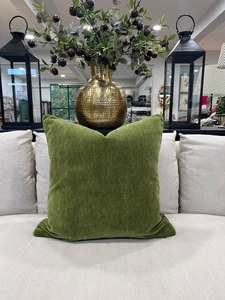 Plush Green Velvet Cushion