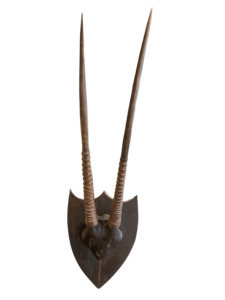 Antique Oryx Gazelle Antler Mount