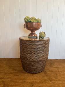 Rattan Drum Table