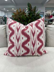 All: Whiteman & Mellor Pink & White Ikat Cushion