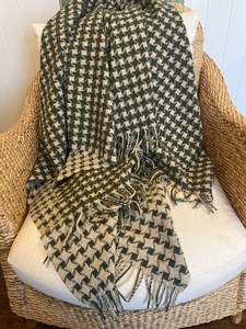 Star Green NZ Wool Throw