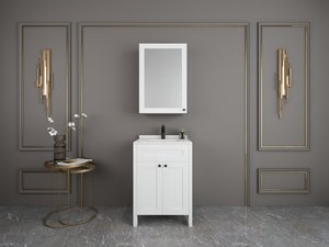 Products: Bathroom Vanity 600mmW in shaker style - Kitchen Depot