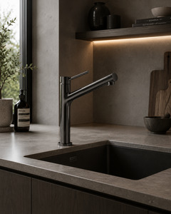 SCHOCK brand Madrid Sink Mixer, GUNMETAL RRP $1299 (Made in Germany) - Kitchen Depot