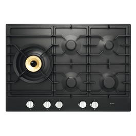 Asko: ASKO 75cm 5 Burner Gas Cooktop Anthracite Matt Black Enameled Coating - HG1776AD - Kitchen Things