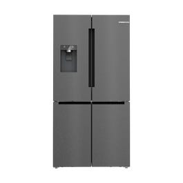 Refrigeration: Bosch Series 6 French Door Bottom freezer, multi door 183x90.5cm Brushed black steel anti-fingerprint