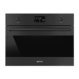 Smeg 45cm Combi Microwave Oven Black Black - SOA4302M1N - Kitchen Things