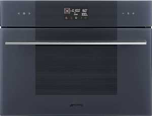 Smeg Linea 45cm Combi Microwave Oven Grey - SOA4102M1G - Kitchen Things