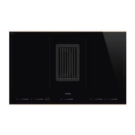 Smeg Induction Hob with Integrated Hood Black - HOBD682R1 - Kitchen Things