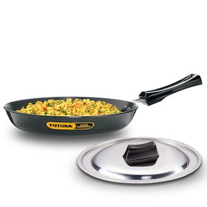 Hawkins Futura 25 cm Frying Pan, Hard Anodised Fry Pan with Stainless Steel Lid,&hellip;