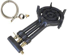 Gas Burners: Triple 3 Ring Burner Gas Cooker Cast Iron LPG Gas Burner Camping Gas Stove
