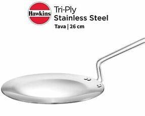 Tawa: Hawkins Stainless Steel  Tawa | 22CM Wide Tri-Ply Steel