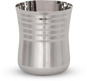 Drinkware: Stainless Steel Curve drinking Glass height 9cm(Sapphire)