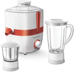 Mixer Grinder Wet Grinder: MAHARANI Ultra Plastic 550 Watts Juicer Mixer Grinder, Red and White