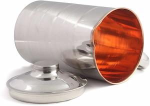 Copperware: Copper Steel Jug 1.5L approx krishna