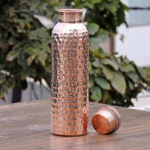 Kitchenware: Copper Bottle Hammered 900 ml (Pure copper) (NEW Arrival)