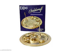 Pure brass Pooja Thali set expo