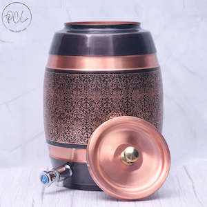 Designer Water/Drink Dispenser 100% Pure Copper 5, 8, and 12 Litre Pot Hammered &hellip;