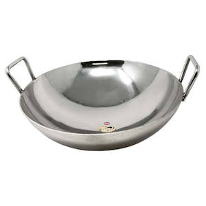 Wok Kadai: Stainless steel round Kadhai/kadai /wok
