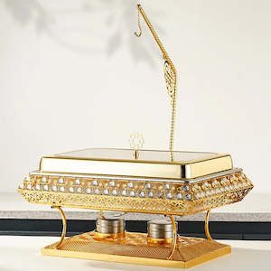 Chafing Dishes Food Warmers: Chafing Dish 9 Litre stainless steel Gold
