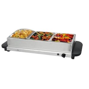 Chafing Dishes Food Warmers: Food Warmer Cum Buffet Server (3x1.5Lltr Pan)