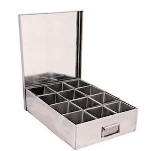 Spice Masala Boxes: Stainless Steel Commercial Spice Box- 12 Compartment