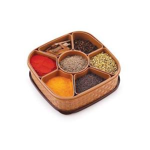 Plastic Masala Box/Spice box (Dabba) - 7 Sections, 700ml,(Colour  will be sent a&hellip;