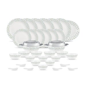 La Opala, Pearl Collection, Opal Glass Dinner Set 35 pcs, Silky Cluster