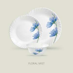 Dinner Sets: La Opala Floral Mist Classique Collection Opalware Dinner Set, 35 & 45 Pieces