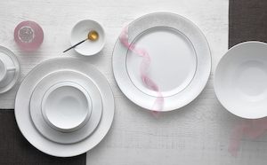 Dinner Sets: La Opala Diva, Velvett Collection, Opal Glass Dinner Set 35,45 and 62 pcs, ARIA White