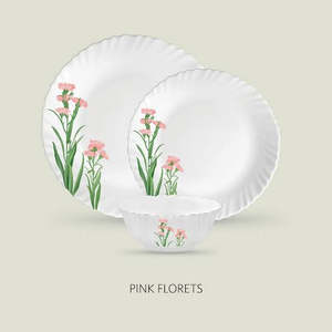 La Opala Pink Floret Set, 29-Pieces Dinner Set