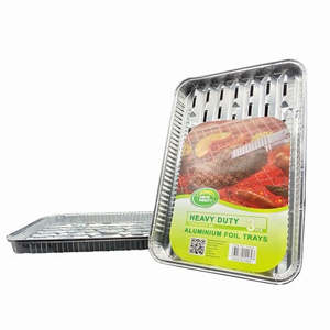 3pcs Aluminum Foil BBQ Grill Tray (338*230*25mm)