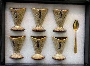 Dessert set of 12 6 cup and 6 spoon